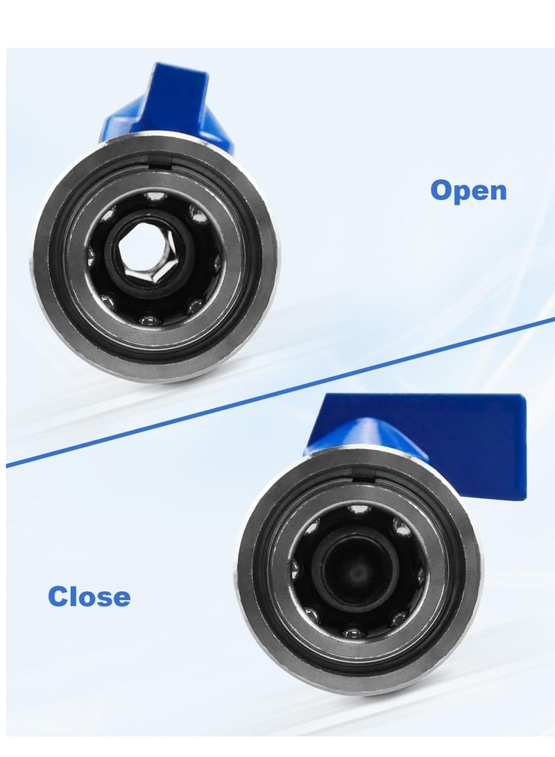 Heavy Duty High Pressure Washer Ball Valve Kit 3/8 NPT Quick Connector 4500 PSI for Power Washer Hose Control Water Flow Switch with Raw Material Belt - Image 5